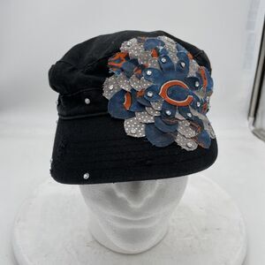 Chicago Bears Adjustable paperboy hat cap olive & oique Black